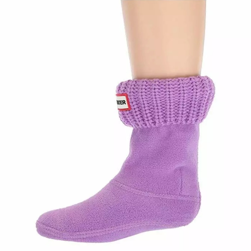 Hunter Half Cardigan Kids Boot Socks Large‎ (1-3) NEW Purple